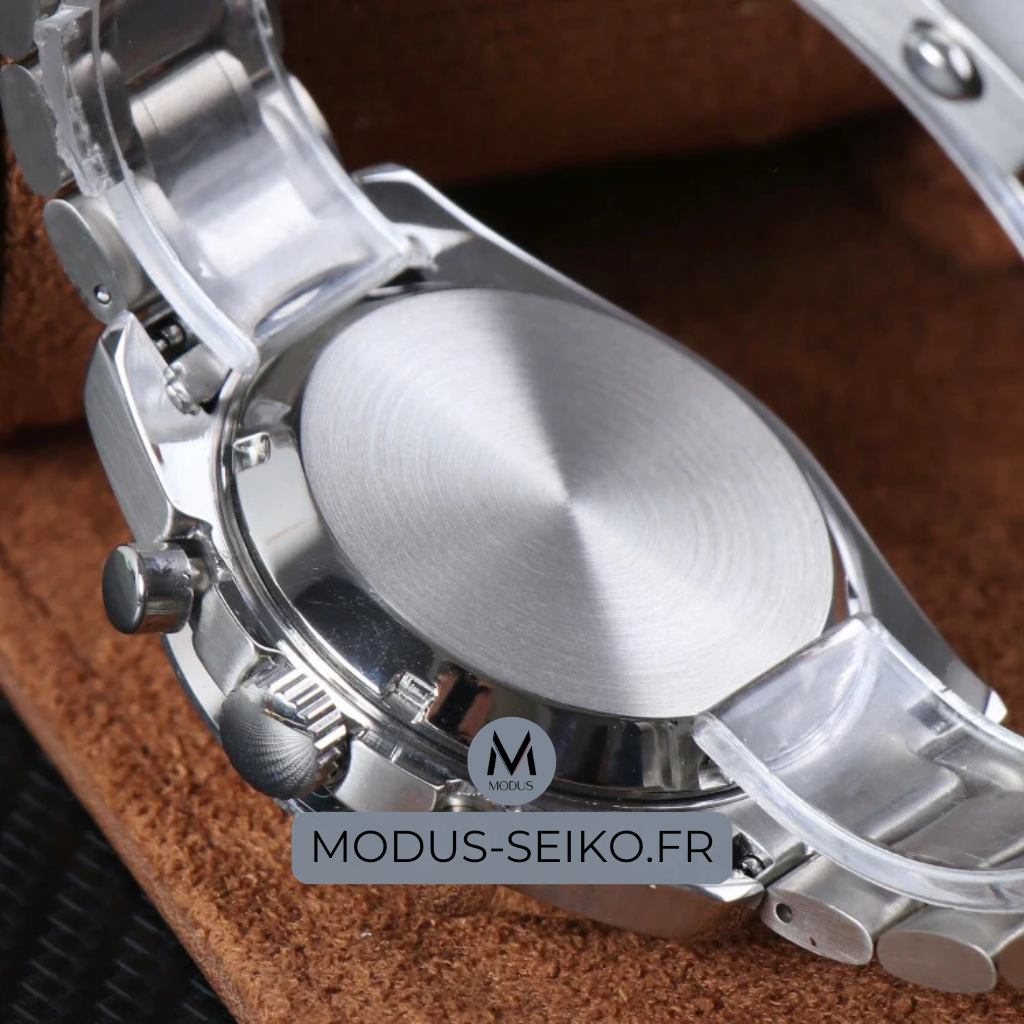 SEIKO MOD SPEEDMASTER | MOONWATCH NOIR BLANC