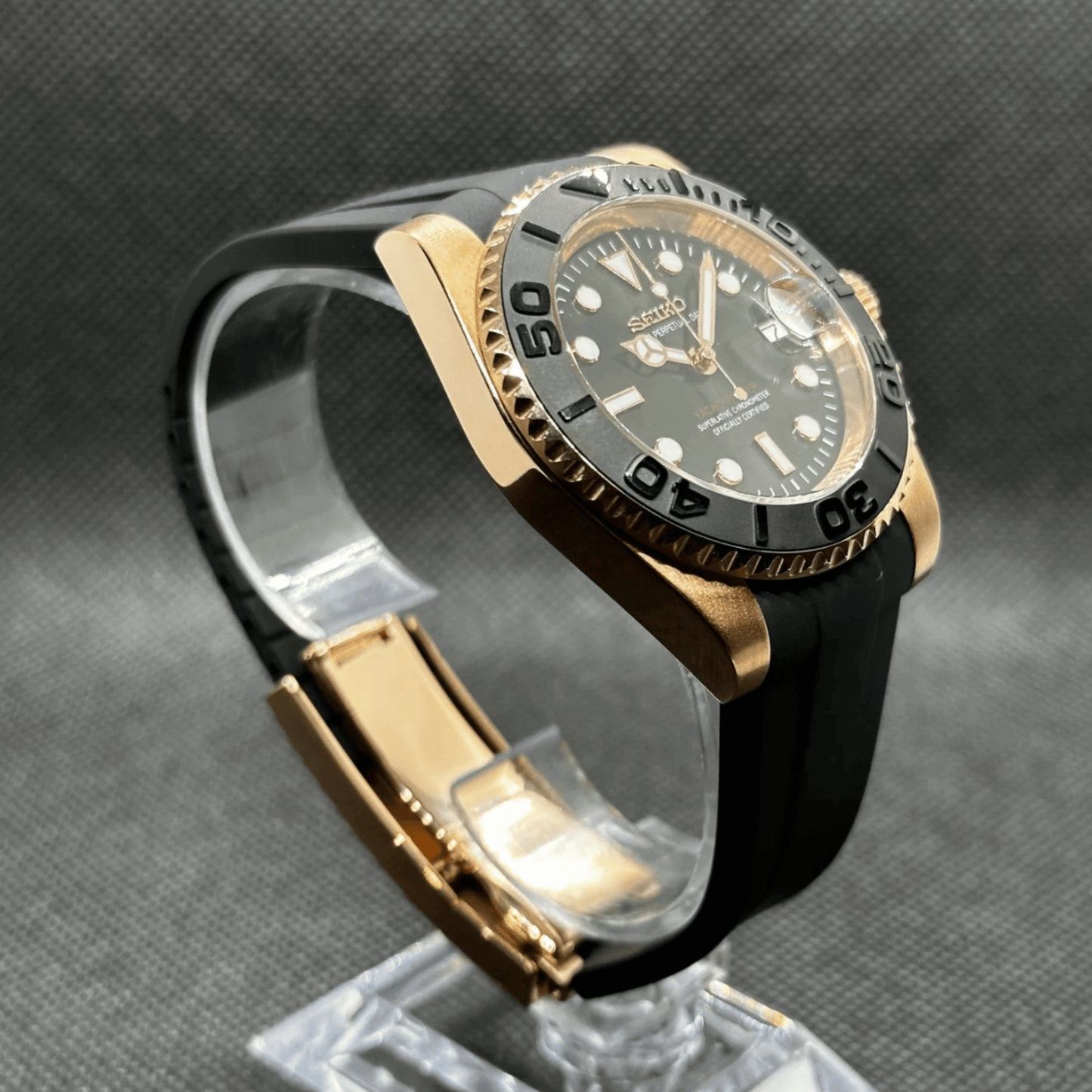 SEIKO MOD YACHTMASTER | OR ROSE NOIR