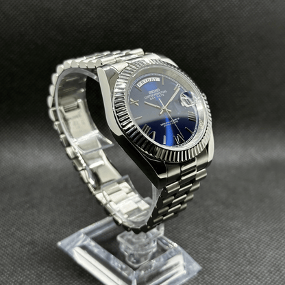 Seiko Mod Day Date Blue 36/40mm | Miyota 8285 Automatic