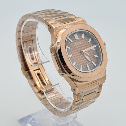 SEIKO MOD NAUTILUS | BROWN ROSE GOLD