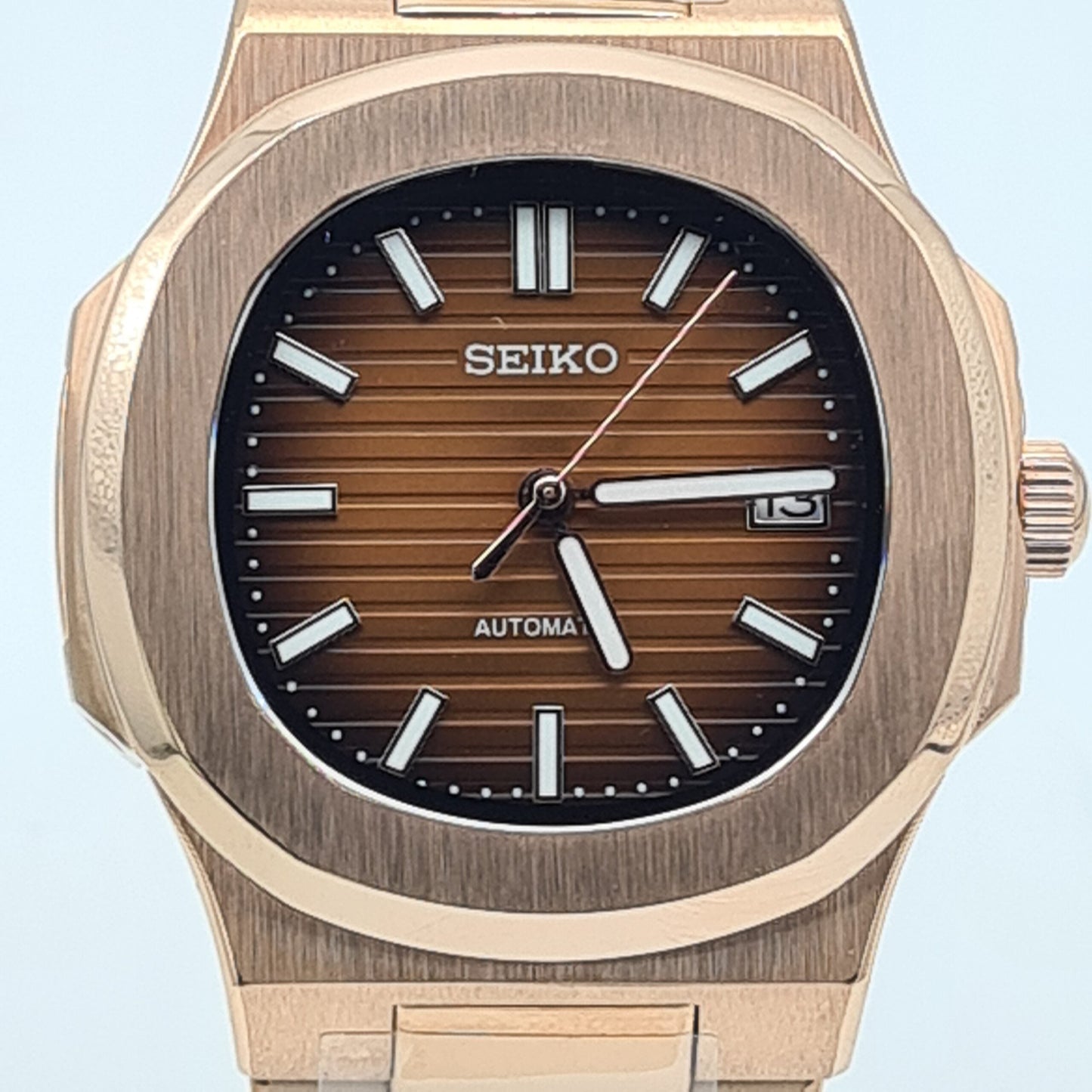 SEIKO MOD NAUTILUS | BROWN ROSE GOLD