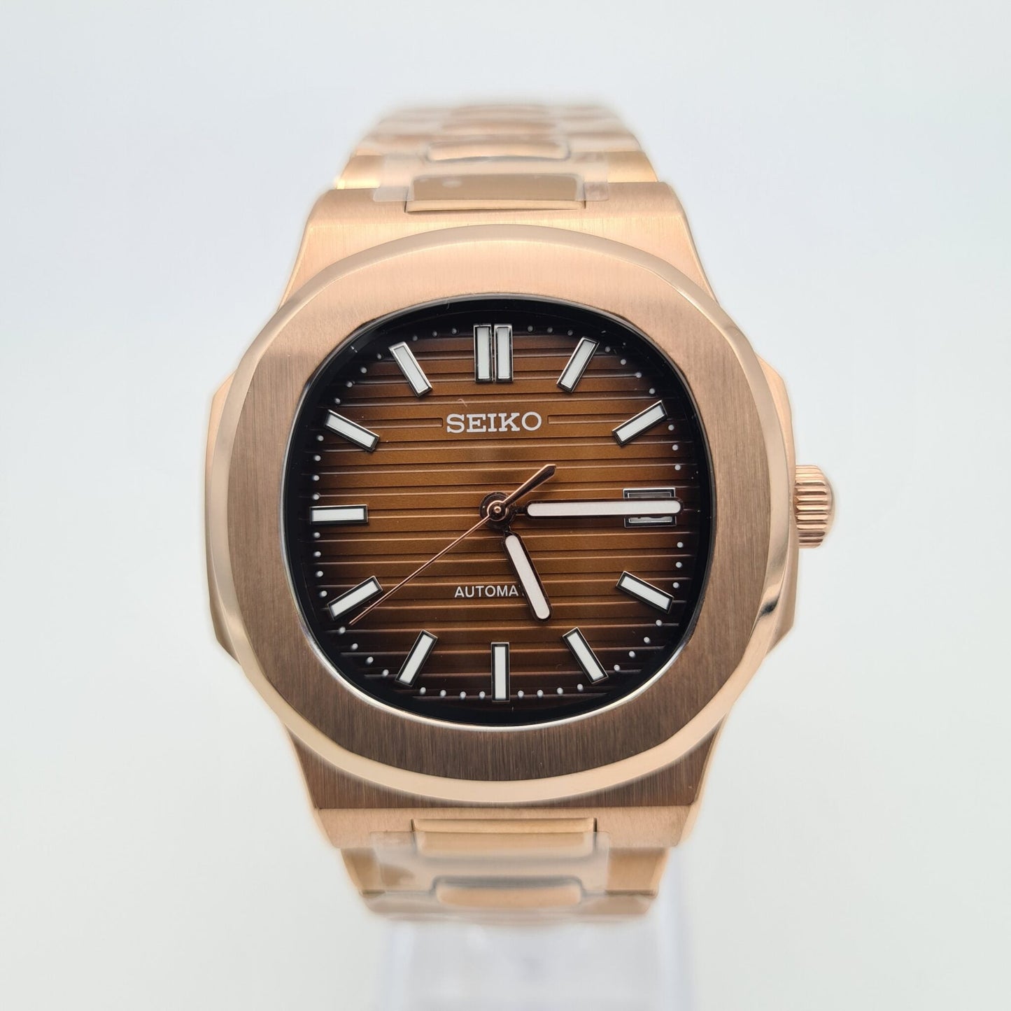 SEIKO MOD NAUTILUS | BROWN ROSE GOLD