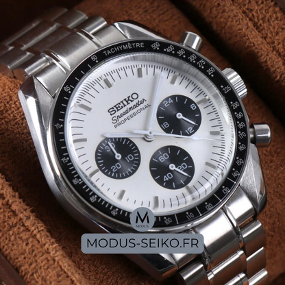 SEIKO MOD SPEEDMASTER | MOONWATCH NOIR BLANC