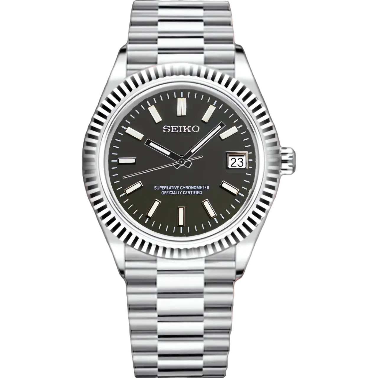Seiko Mod Datejust Noir 36/40mm Ma boutique