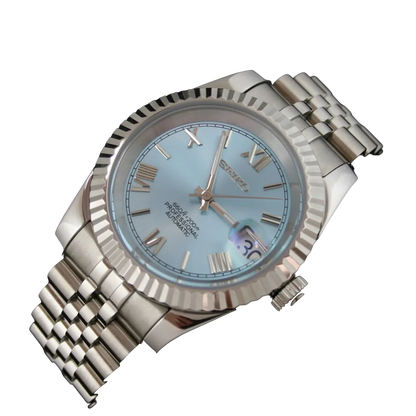 Seiko Mod Datejust Chiffres Romains Bleu 36/40mm Ma boutique