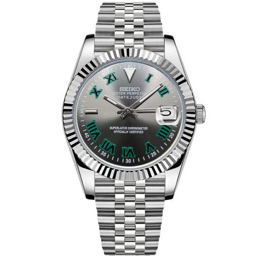 Seiko Mod Datejust Wimbledon Green Gray 36/40mm