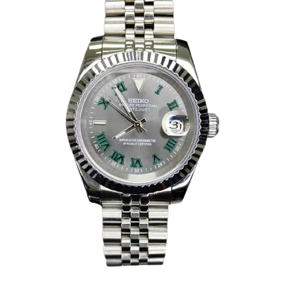 Seiko Mod Datejust Wimbledon Vert Gris 36/40mm Modus Seiko