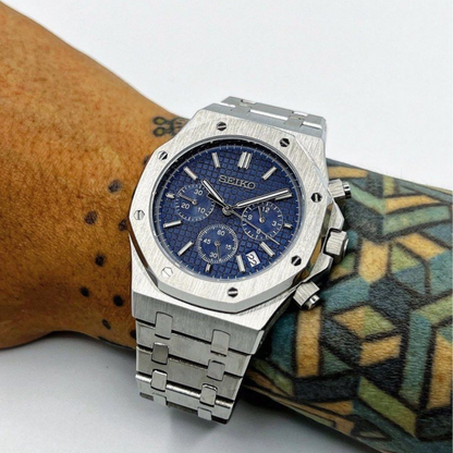 SEIKO MOD ROYAL OAK | CHRONOS BLEU