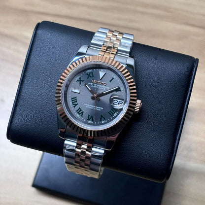 Seiko Mod Datejust Wimbledon Two Tone - Custom Automatic Watch | NH35