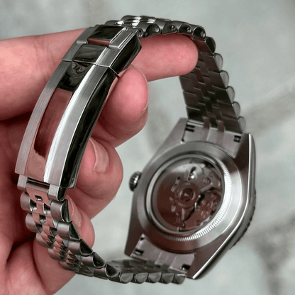 Seiko Mod Day Date Black and Silver 36/40mm | Miyota 8285 Automatic