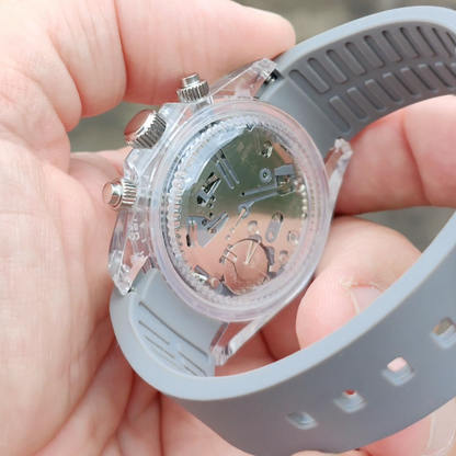 Seiko Mod Daytona VK63 Oysterflex Gray 40mm