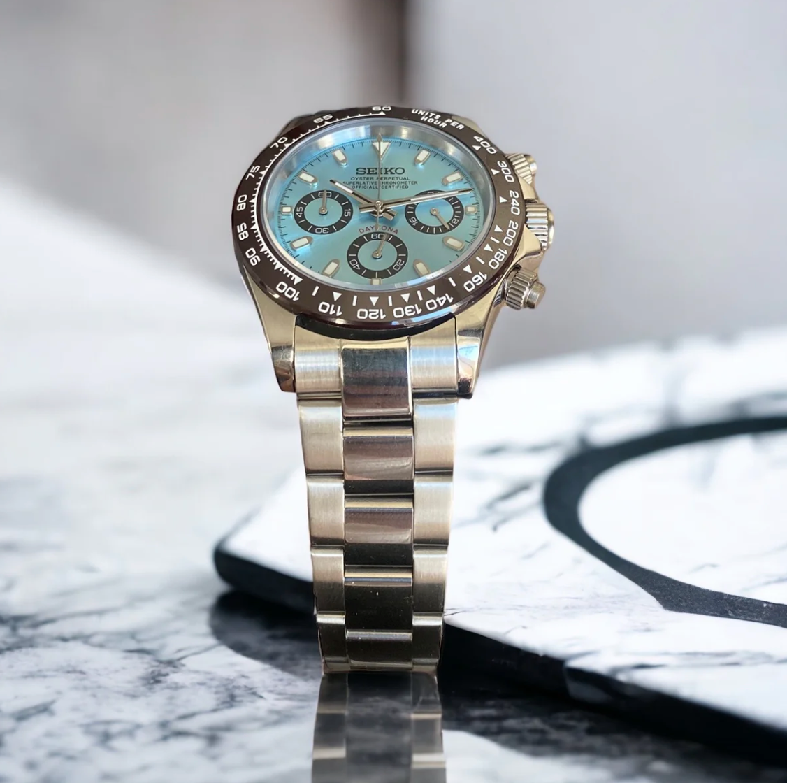 Seiko Mod Daytona Sky Blue 40mm