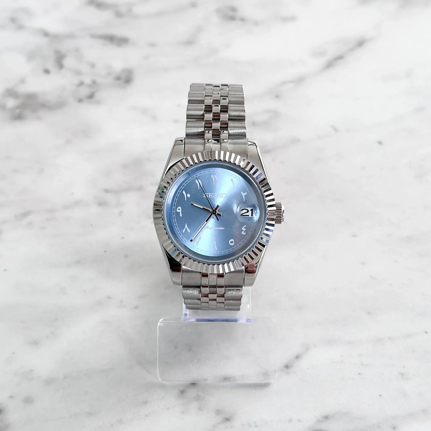 SEIKO MOD DATEJUST | ARABIC BLUE