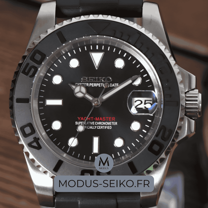 SEIKO MOD YACHTMASTER | SILVER BLACK