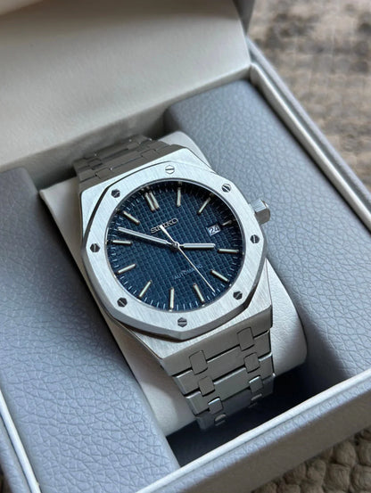 Seiko Mod Royal Oak Blue 41mm - Custom Automatic Watch | NH35