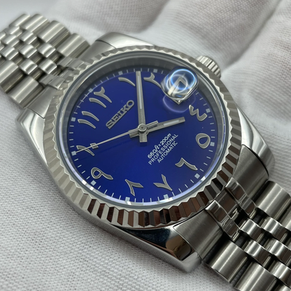 Seiko Mod Datejust Arabic Blue 36/40mm