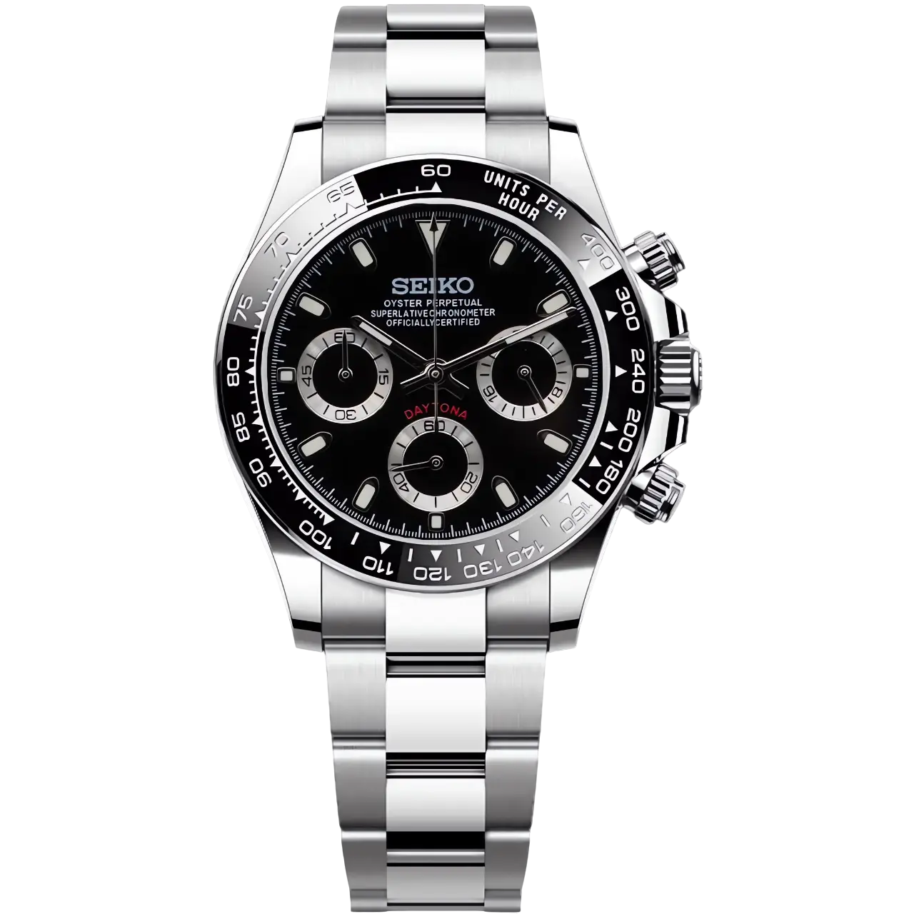 Seiko Mod Daytona Black 40mm