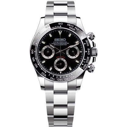 Seiko Mod Daytona Black 40mm