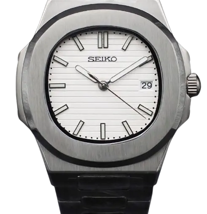 Seiko Mod Nautilus Blanc 40mm Ma boutique