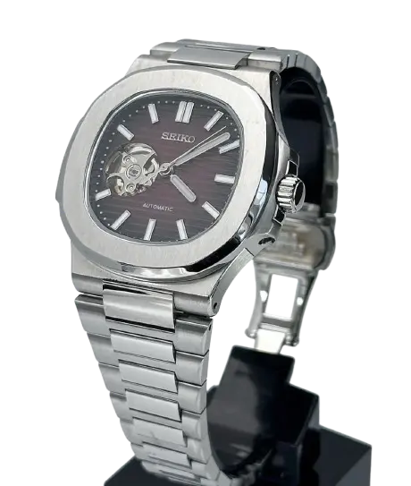 Seiko Mod Nautilus Marron Coeur Ouvert 40mm Modus Seiko