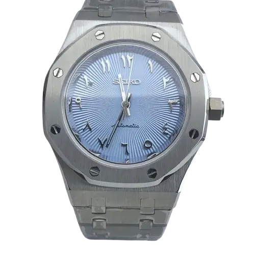 Seiko Mod Royal Oak Arabic Bleu Ciel 41mm Ma boutique