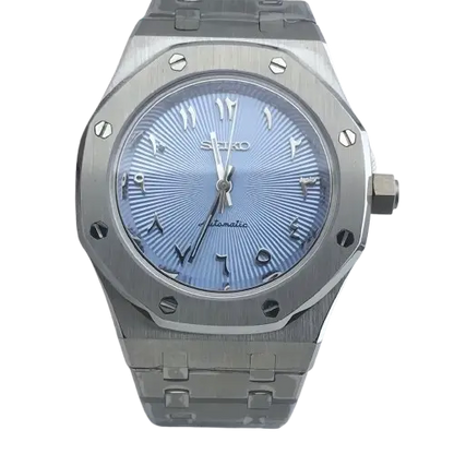 Seiko Mod Royal Oak Arabic Bleu Ciel 41mm Ma boutique