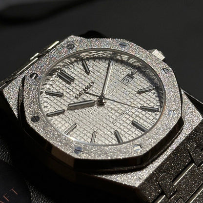 Seiko Mod Royal Oak Frosted Brillante 41mm - Automatic Watch | NH35