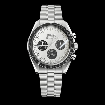 SEIKO MOD SPEEDMASTER | MOONWATCH NOIR BLANC