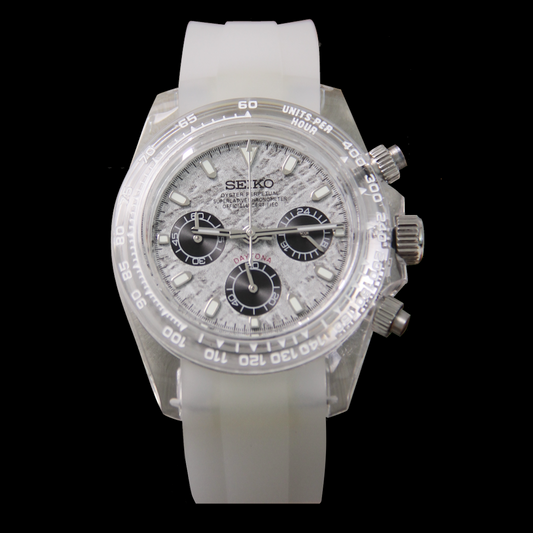 Seiko Mod Daytona VK63 Oysterflex Gray 40mm