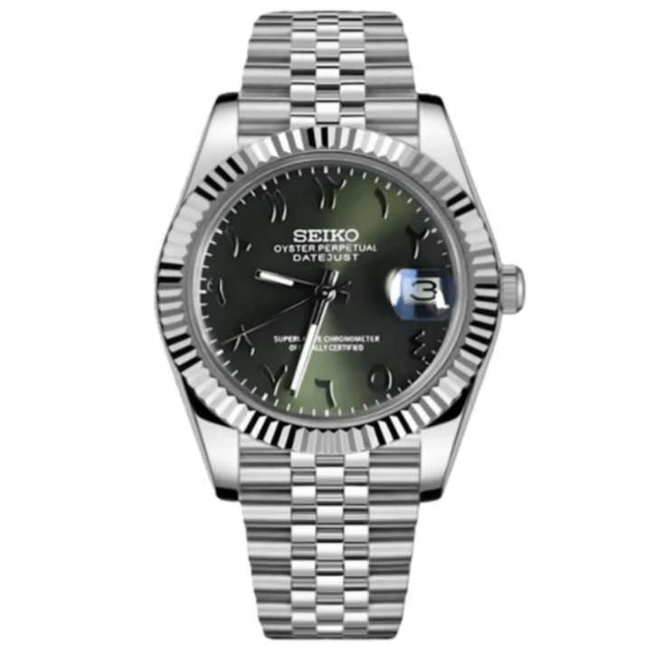 Seiko Mod Datejust Khaki Arabic 36/40mm - Automatic Watch | NH35