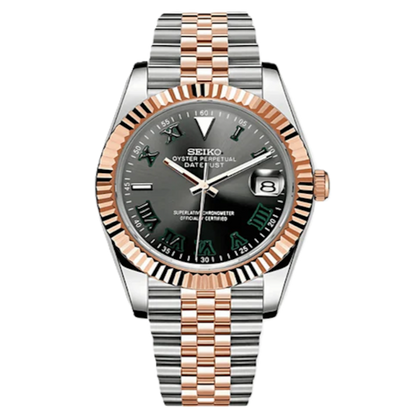 Seiko Mod Datejust Wimbledon Two Tone - Custom Automatic Watch | NH35