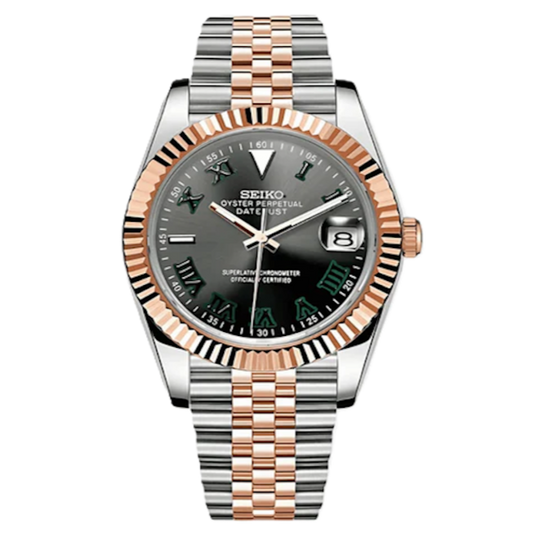 Seiko Mod Datejust Wimbledon Two Tone - Custom Automatic Watch | NH35