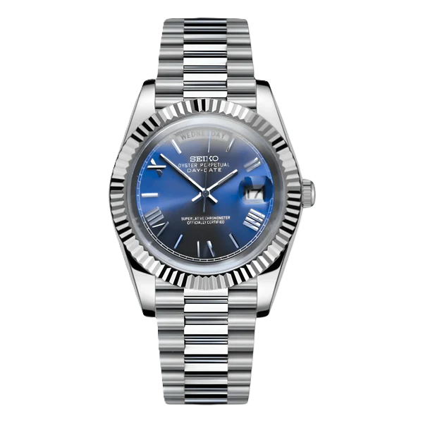 Seiko Mod Day Date Blue 36/40mm | Miyota 8285 Automatic