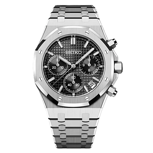 SEIKO MOD ROYAL OAK | CHRONOS NOIR